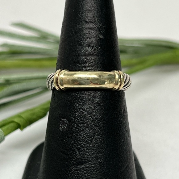 David Yurman Jewelry - David Yurman Metro Cable Slim Band Ring .925/14K